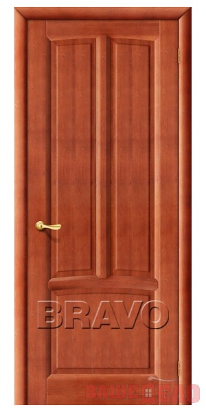 Дверь межкомнатная массив ольхи КОРСИКА Махагон ПДГ - 80 80х200