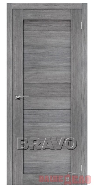 Дверь межкомнатная Bravo Порта-21 Grey Veralinga - ДГ 70х200 см