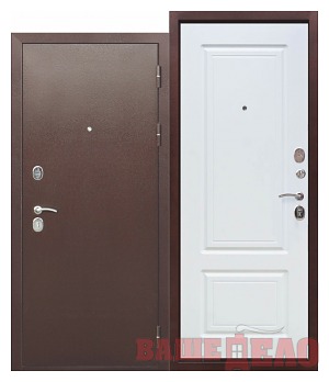 Дверь стальная входная Ferroni 100 мм Толстяк Белый ясень 96х205