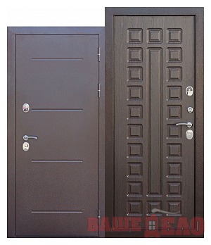 Дверь входная морозостойкая Ferroni Isoterma МЕДНЫЙ антик Венге 86x205