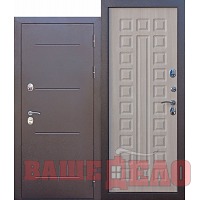 Дверь входная металлическая морозостойкая Ferroni Isoterma МЕДНЫЙ антик Лиственница мокко 96x205