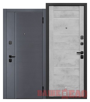 Дверь металлическая (Феррони) Бостон царга Бетон Снежный 105х860х2050 (2 замка)