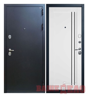 Дверь стальная входная Expert Pro — E33 Ice Black Gloss 860/960х2050