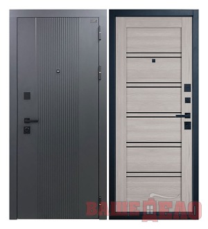 Дверь металлическая входная Balance Twin — Atum Pro 28 Black Gloss 860/960х2050