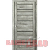 Дверное полотно СЕУЛ Ясень Пепельный, ст. Черное