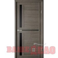 Дверное полотно КЁЛЬН Серый Кедр ст. Черное