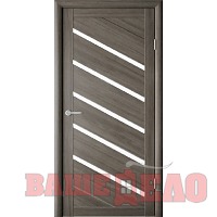 Дверное полотно СИНГАПУР-5 Кедр Серый, ст. Белое